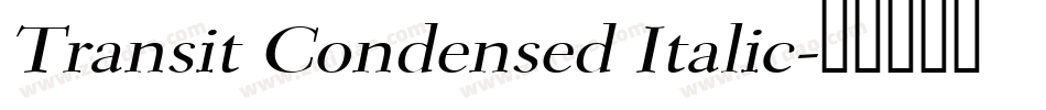 Transit Condensed Italic字体转换